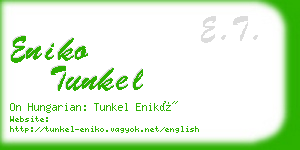 eniko tunkel business card